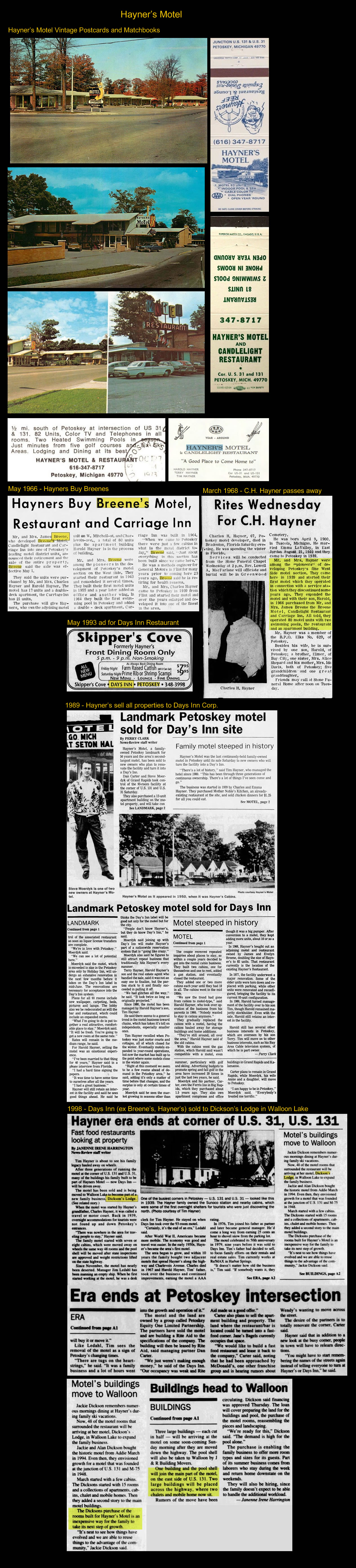 Hayners Motel - Hayners Historical Info (newer photo)